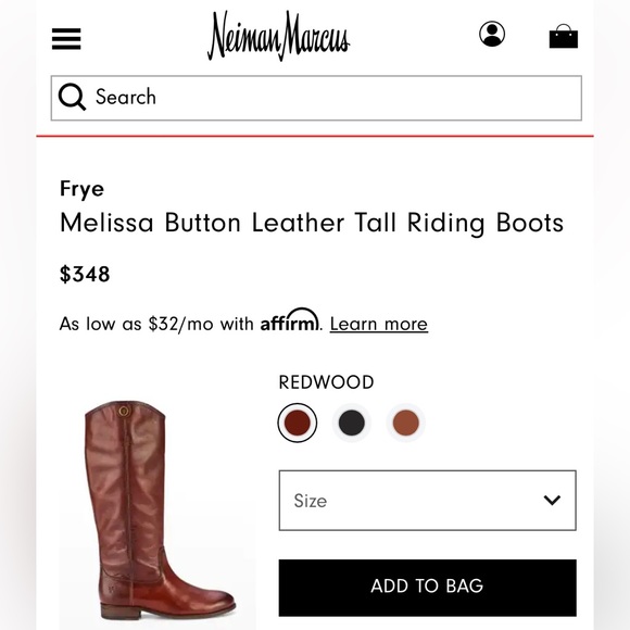 Frye Melissa Tall Brown Riding Boot - Picture 3 of 3